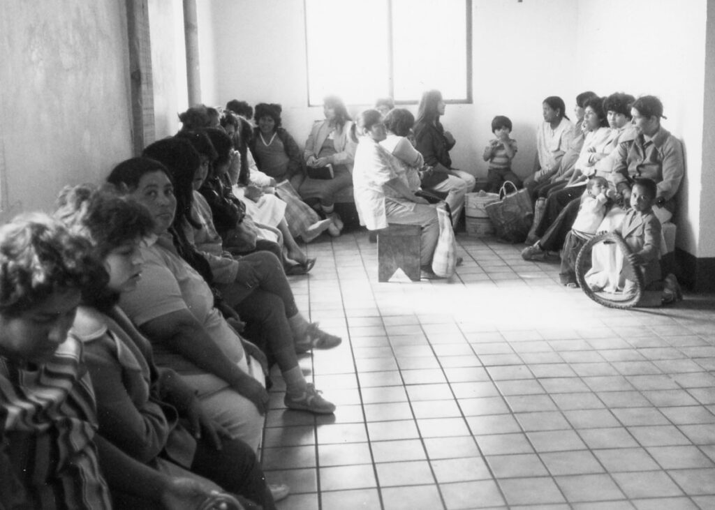 patients waiting to see doctor at clinic