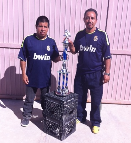 winning soccer trophy